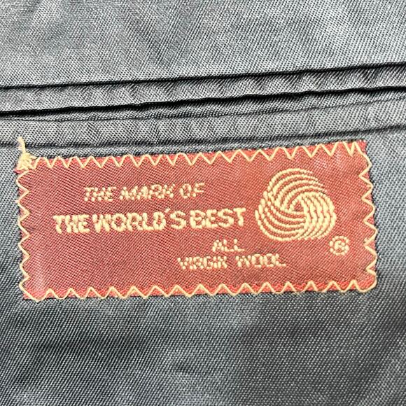 Chaps By Ralph Lauren Virgin Wool Blazer Large Blue Button Pockets Nordstroms - Picture 5 of 14